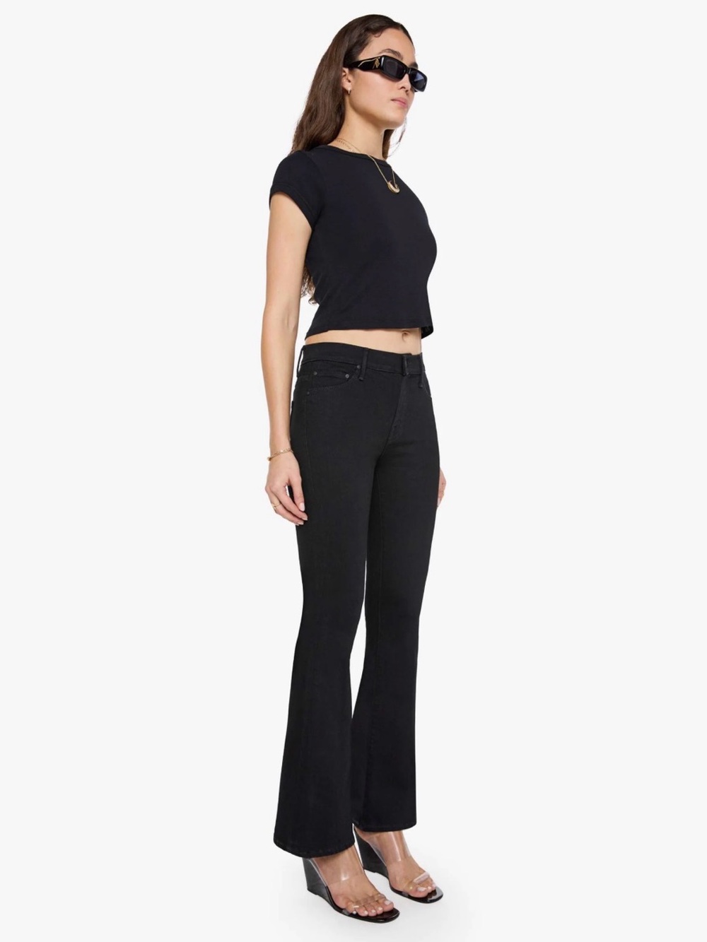 MOTHER Weekender Not Guilty High-Rise Flare Jeans